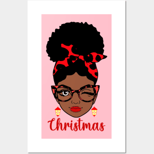 Christmas, Black Woman Posters and Art